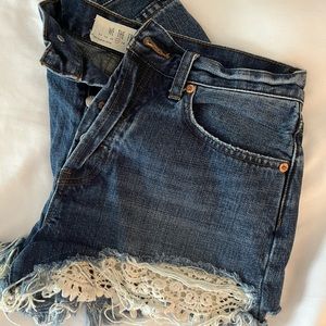 Free People denim shorts